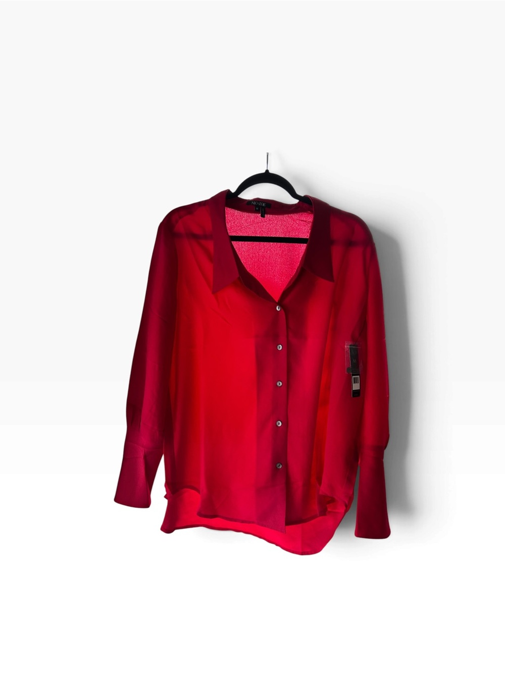 Nick & Zoe Hot Red Blouse Size Medium